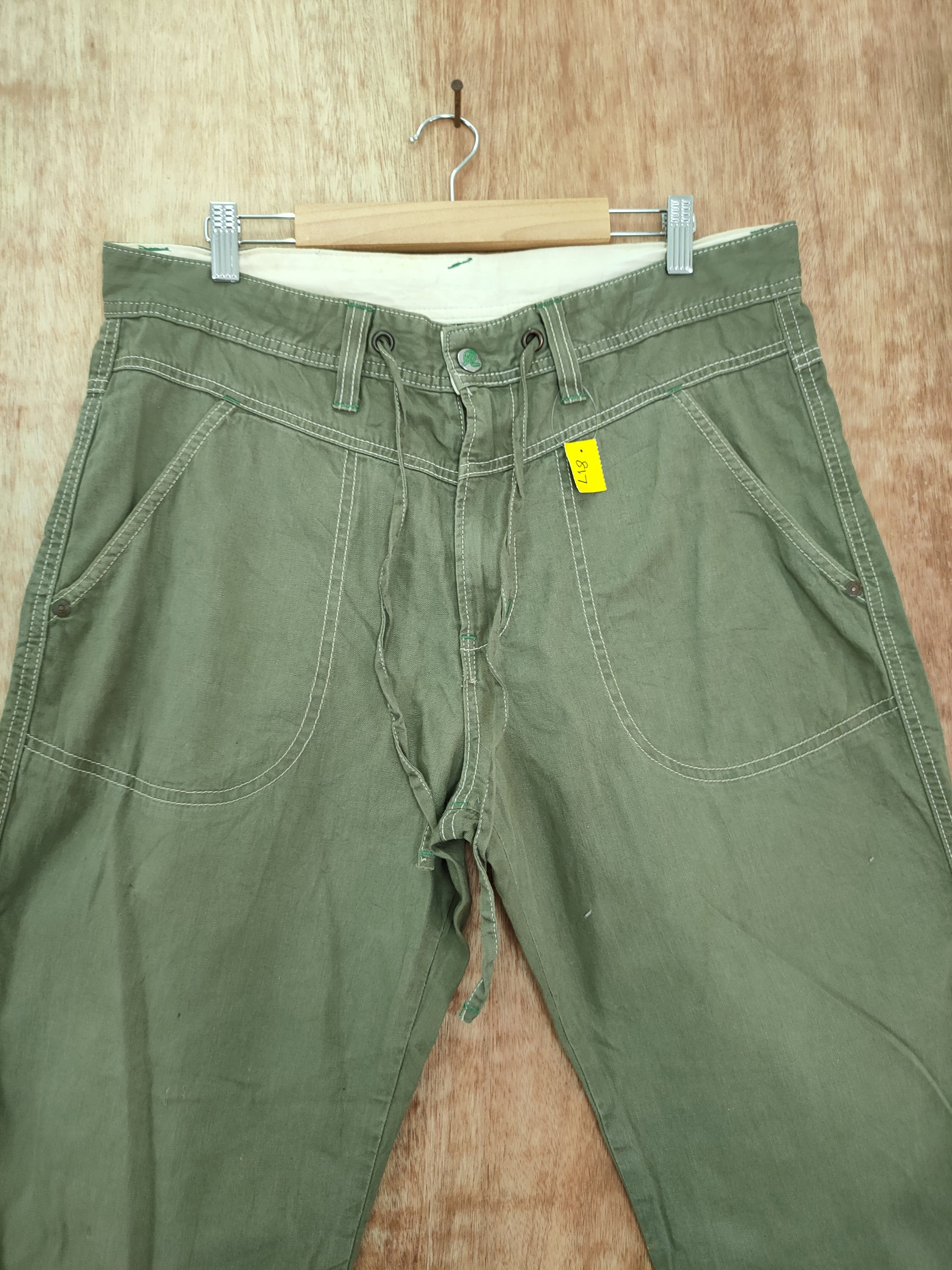Edwin DL Edwin green japan cropped cargo multi pocket pants #817 Size US 35 - 4 Thumbnail