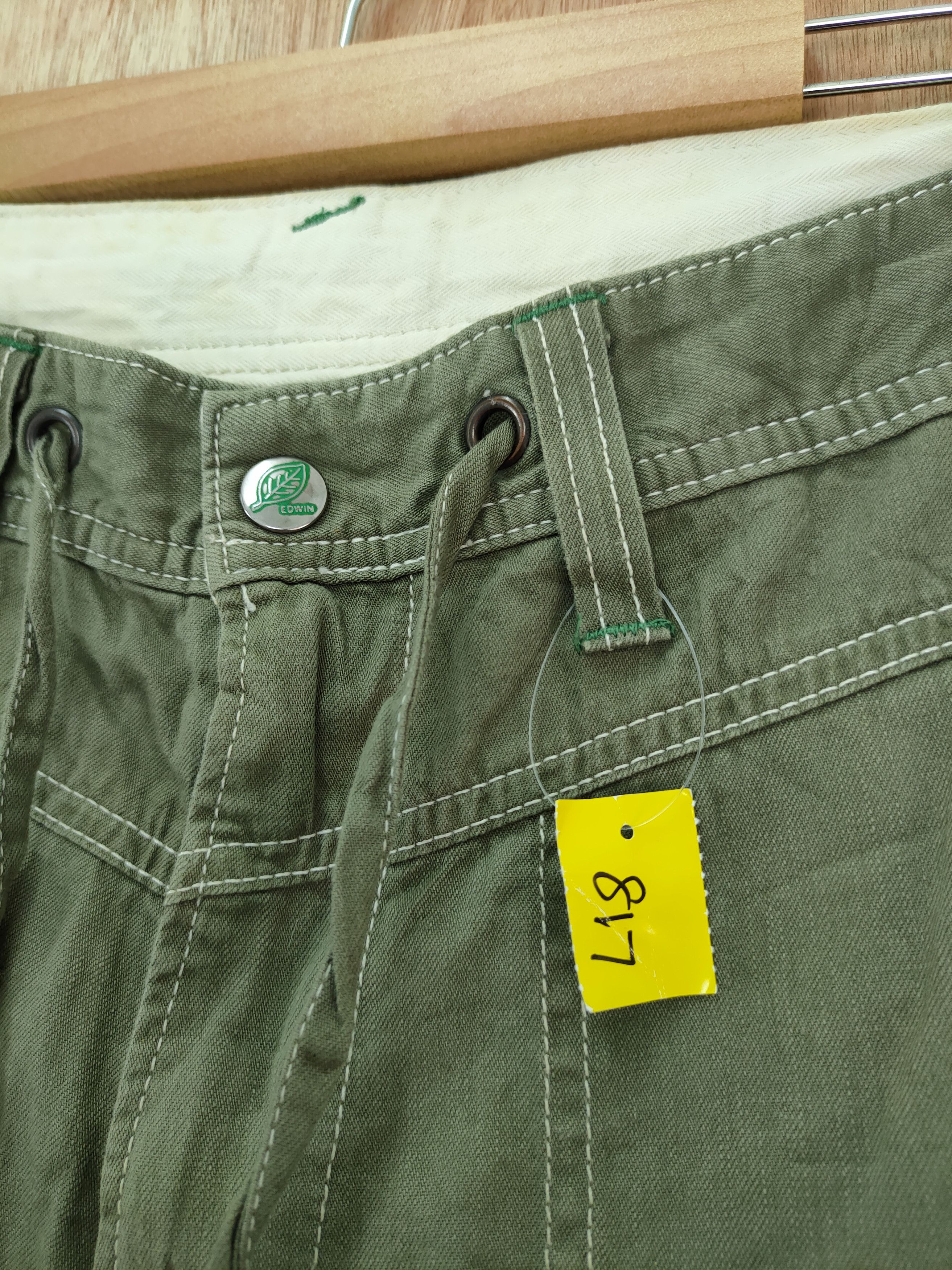 Edwin DL Edwin green japan cropped cargo multi pocket pants #817 Size US 35 - 5 Thumbnail