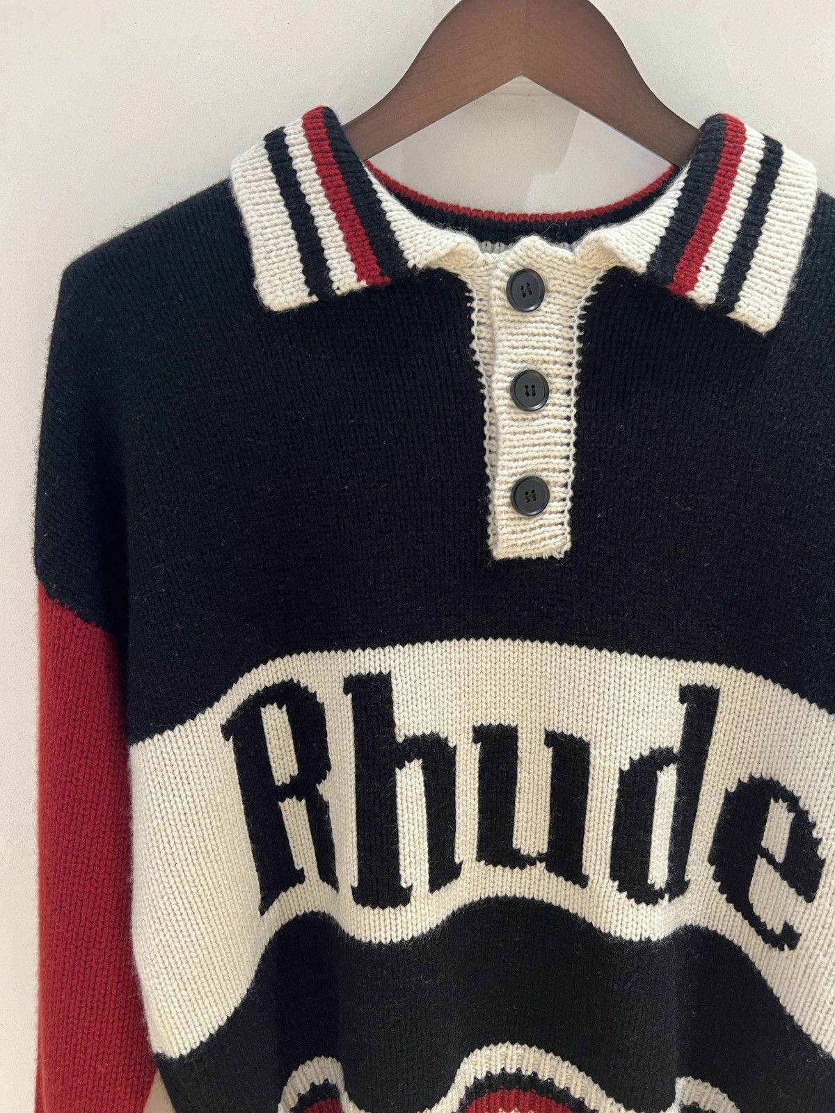 Rhude Rhude rugby knit polo Size US S / EU 44-46 / 1 - 2 Thumbnail