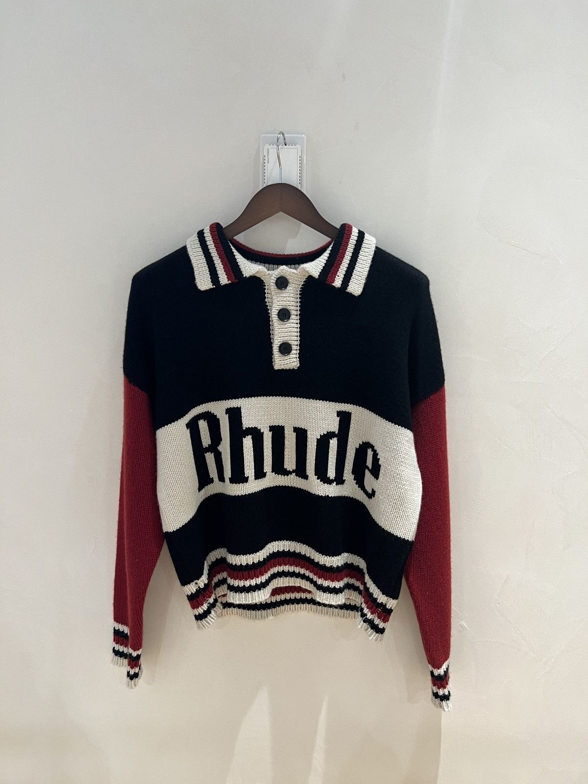 ネット買い RHUDE◇LOGO RUGBY SWEATER MULTI KNIT/セーター(厚手)/XL