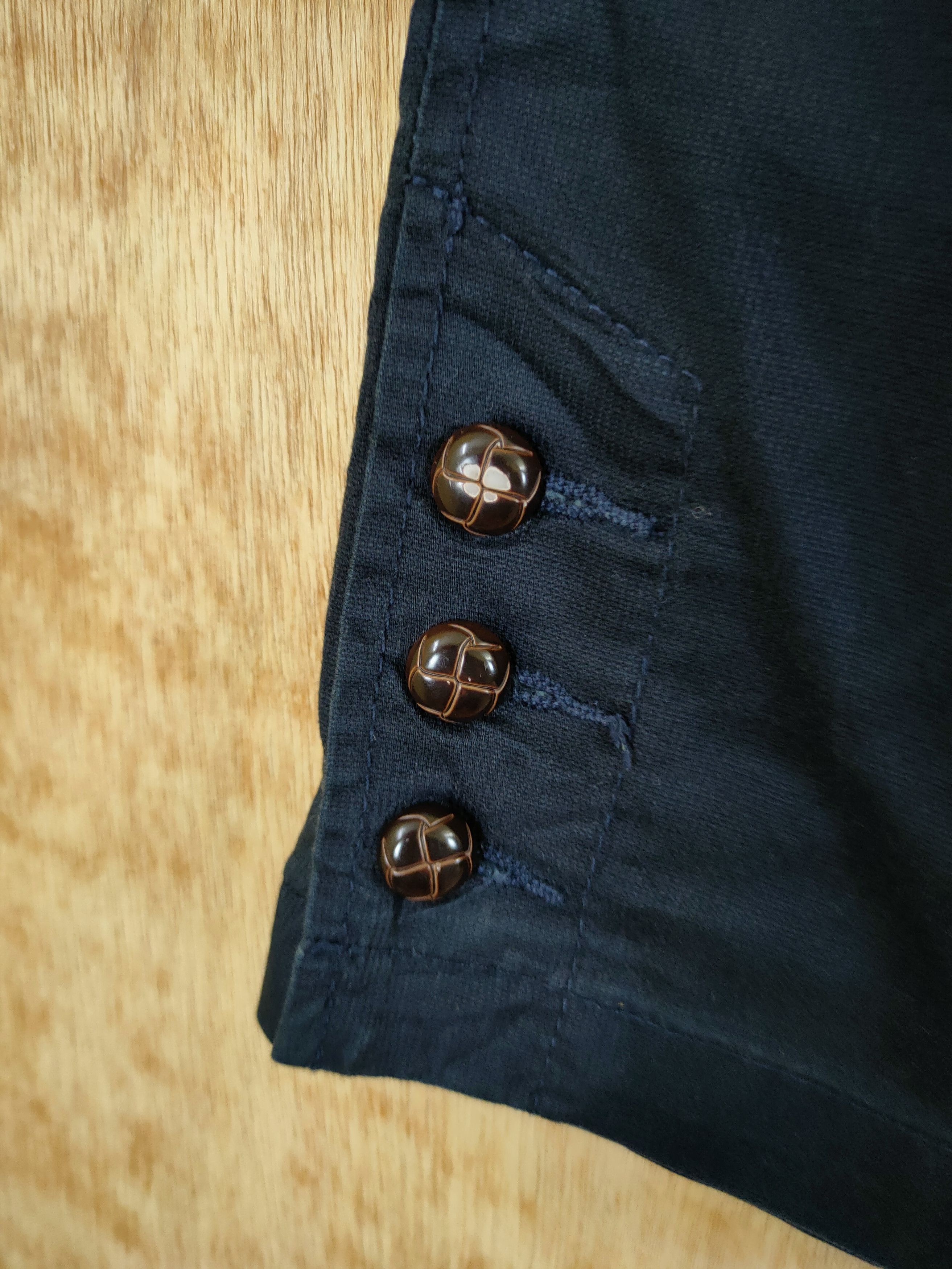 Japanese Brand DLL Self Service black cropped pants #46-315 Size US 30 / EU 46 - 4 Thumbnail