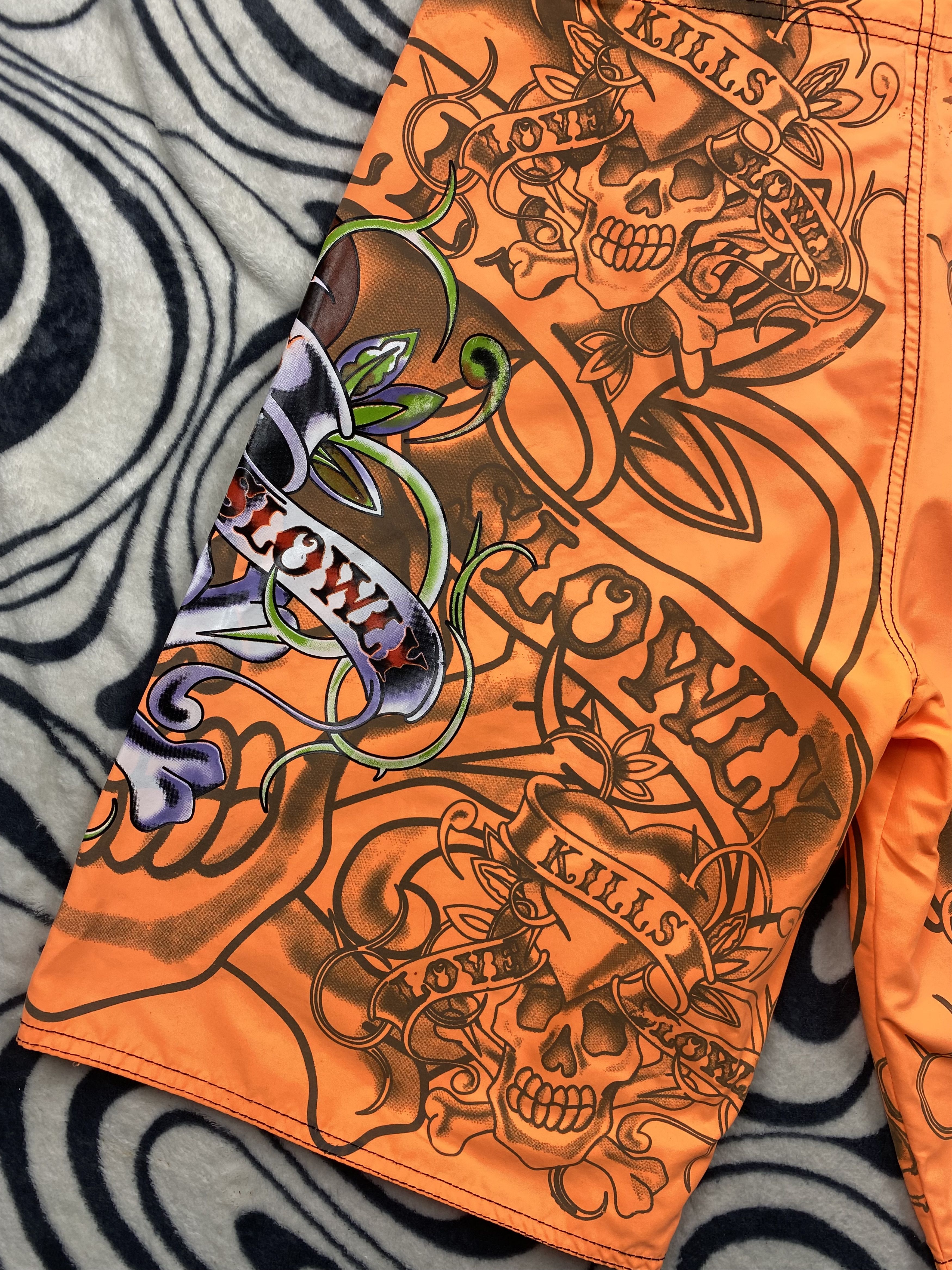 Christian Audigier × Ed Hardy ED HARDY BY CHRISTIAN AUDIGIER Swim Shorts Size US 36 / EU 52 - 7 Thumbnail