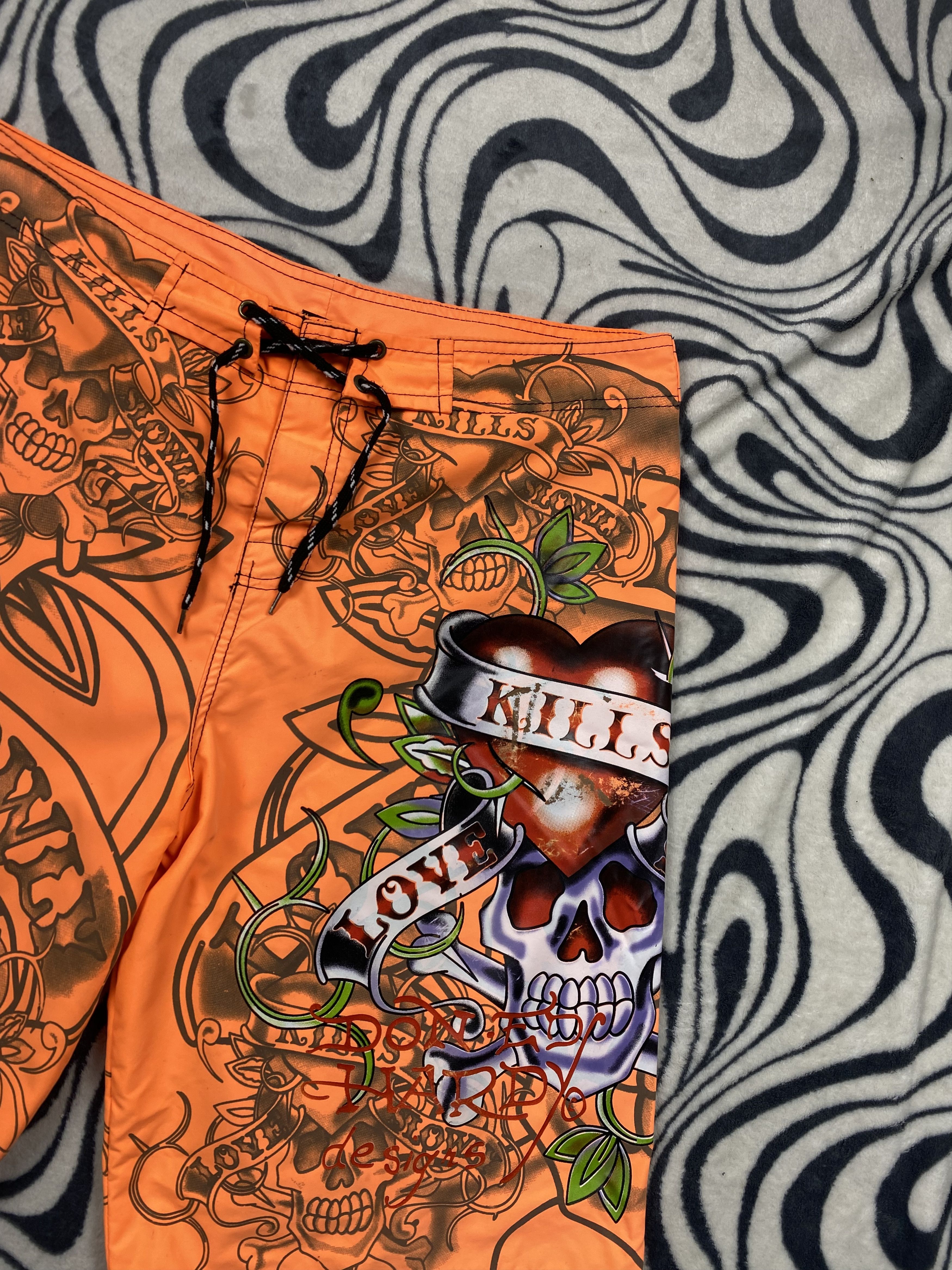 Christian Audigier × Ed Hardy ED HARDY BY CHRISTIAN AUDIGIER Swim Shorts Size US 36 / EU 52 - 2 Thumbnail