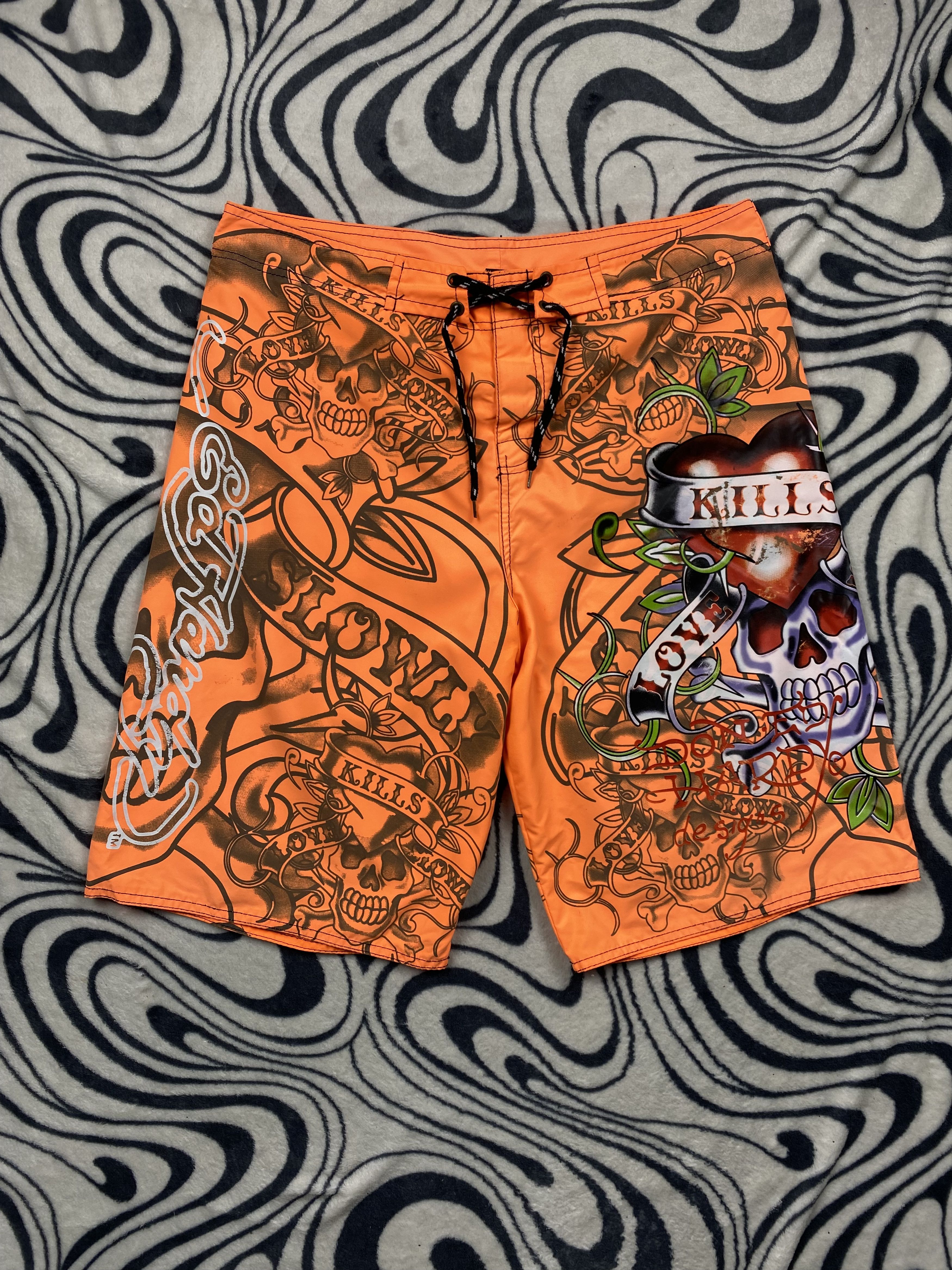 Christian Audigier × Ed Hardy ED HARDY BY CHRISTIAN AUDIGIER Swim Shorts Size US 36 / EU 52 - 1 Thumbnail