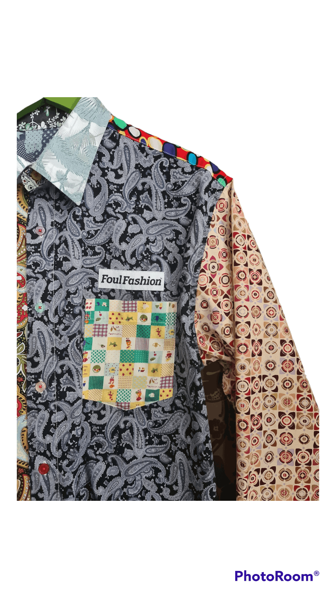 Japanese Brand Foul Fashion Japanese Brand Patchwork Shirt Size US L / EU 52-54 / 3 - 3 Thumbnail