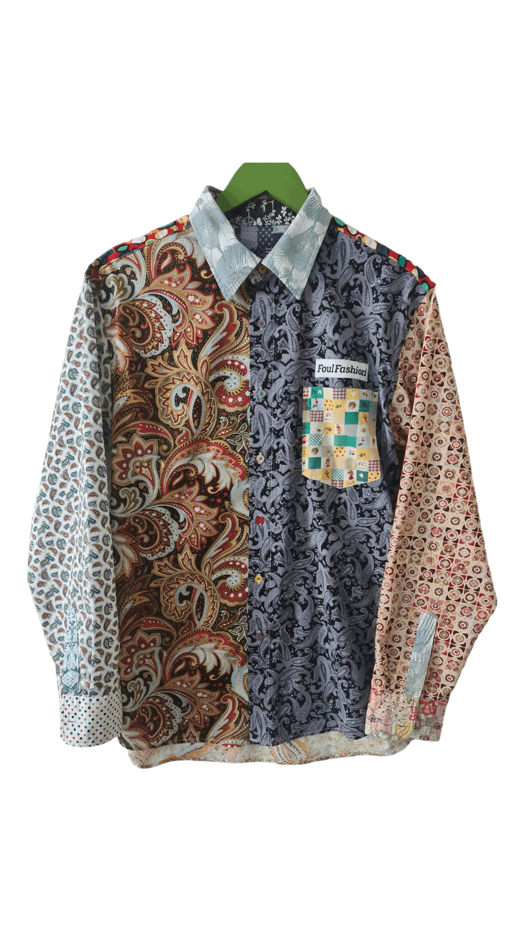 Japanese Brand Foul Fashion Japanese Brand Patchwork Shirt Size US L / EU 52-54 / 3 - 1 Thumbnail