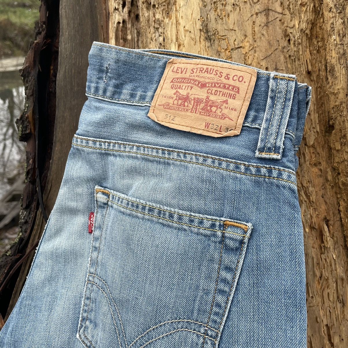 Levi's × Vintage Vintage Levi’s 512 Blue Jeans W32xL36 Pants 90s Streetwear Size US 32 / EU 48 - 6 Thumbnail