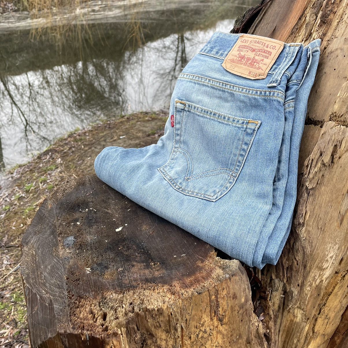 Levi's × Vintage Vintage Levi’s 512 Blue Jeans W32xL36 Pants 90s Streetwear Size US 32 / EU 48 - 1 Thumbnail