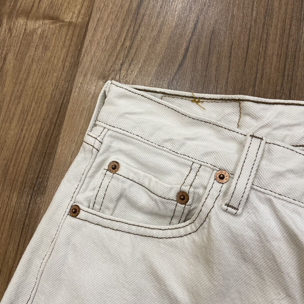 Levi's Luxury Levi’s Jeans W30xL34 Rare Streetwear 90s Pants White Size US 30 / EU 46 - 7 Thumbnail