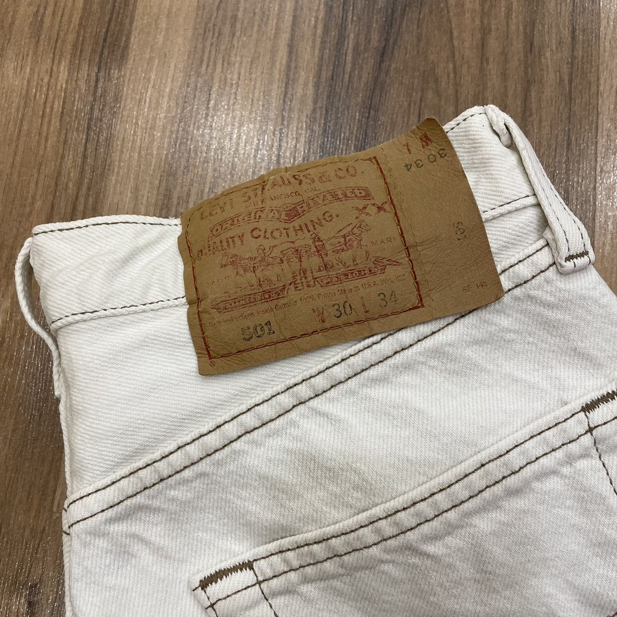 Levi's Luxury Levi’s Jeans W30xL34 Rare Streetwear 90s Pants White Size US 30 / EU 46 - 4 Thumbnail