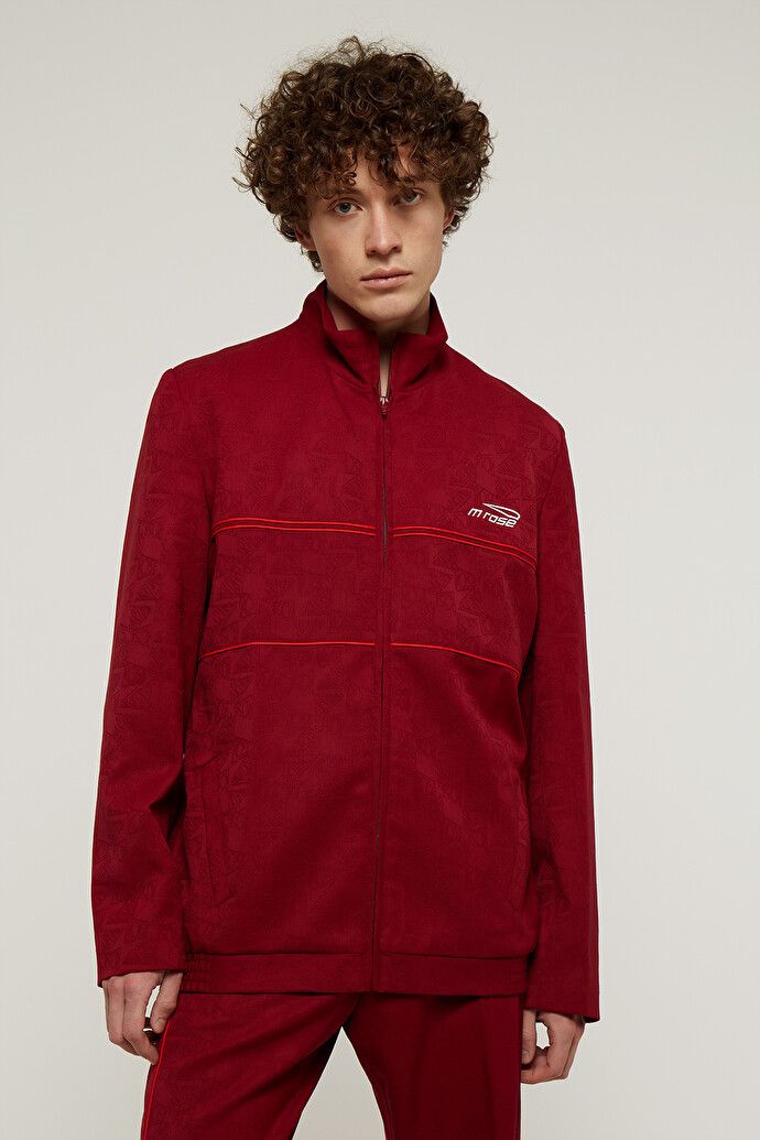 image of Ss22 Martine Rose Tailored Track Jacket 50 in Burgandy, Men's (Size Medium)
