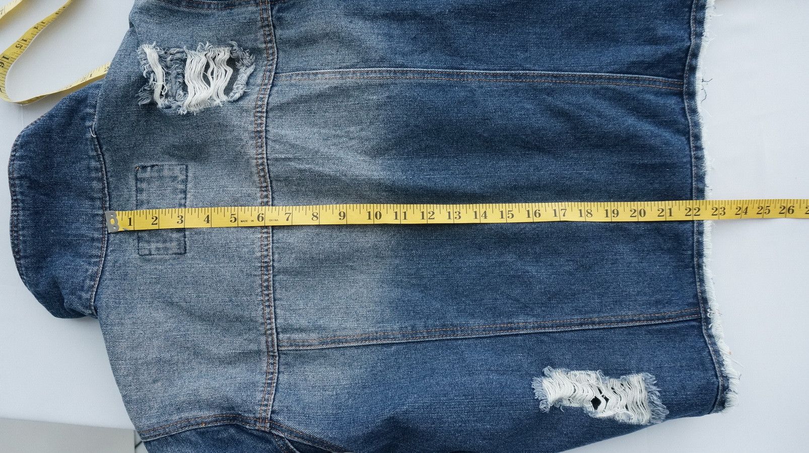 Japanese Brand Rue 21 Distressed Ripped Women Denim Jacket Size ONE SIZE - 13 Thumbnail
