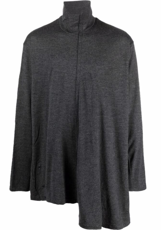 Yohji Yamamoto BNWT AW21 YOHJI YAMAMOTO POUR HOMME ASYMMETRIC SWEATER 1 Size US S / EU 44-46 / 1 - 11 Thumbnail