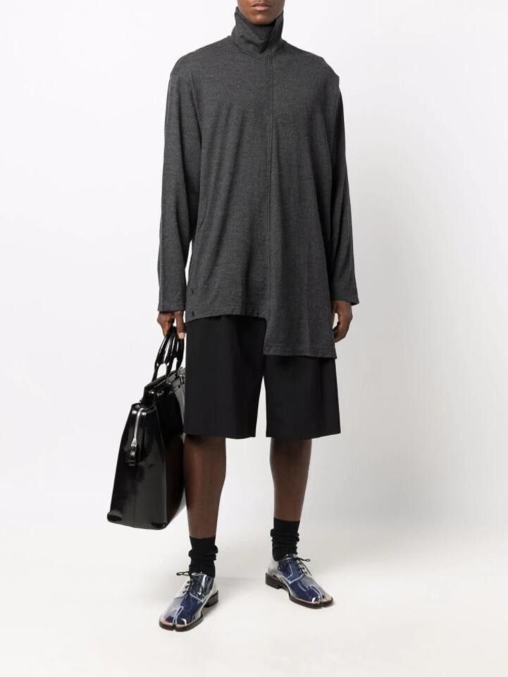 Yohji Yamamoto BNWT AW21 YOHJI YAMAMOTO POUR HOMME ASYMMETRIC SWEATER 1 Size US S / EU 44-46 / 1 - 14 Thumbnail