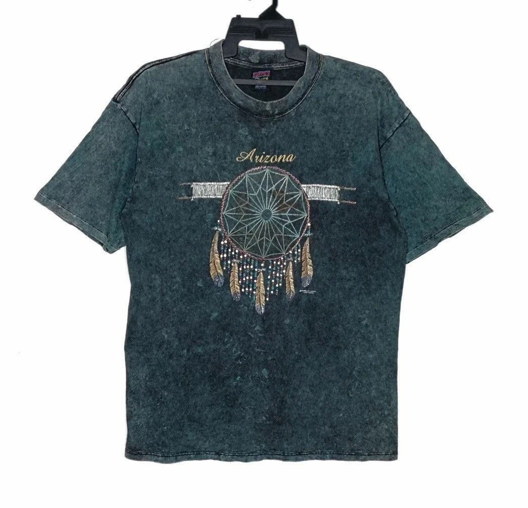 image of Vintage Red Indian Arizona American Tshirt Streetwear, Men's (Size Large)