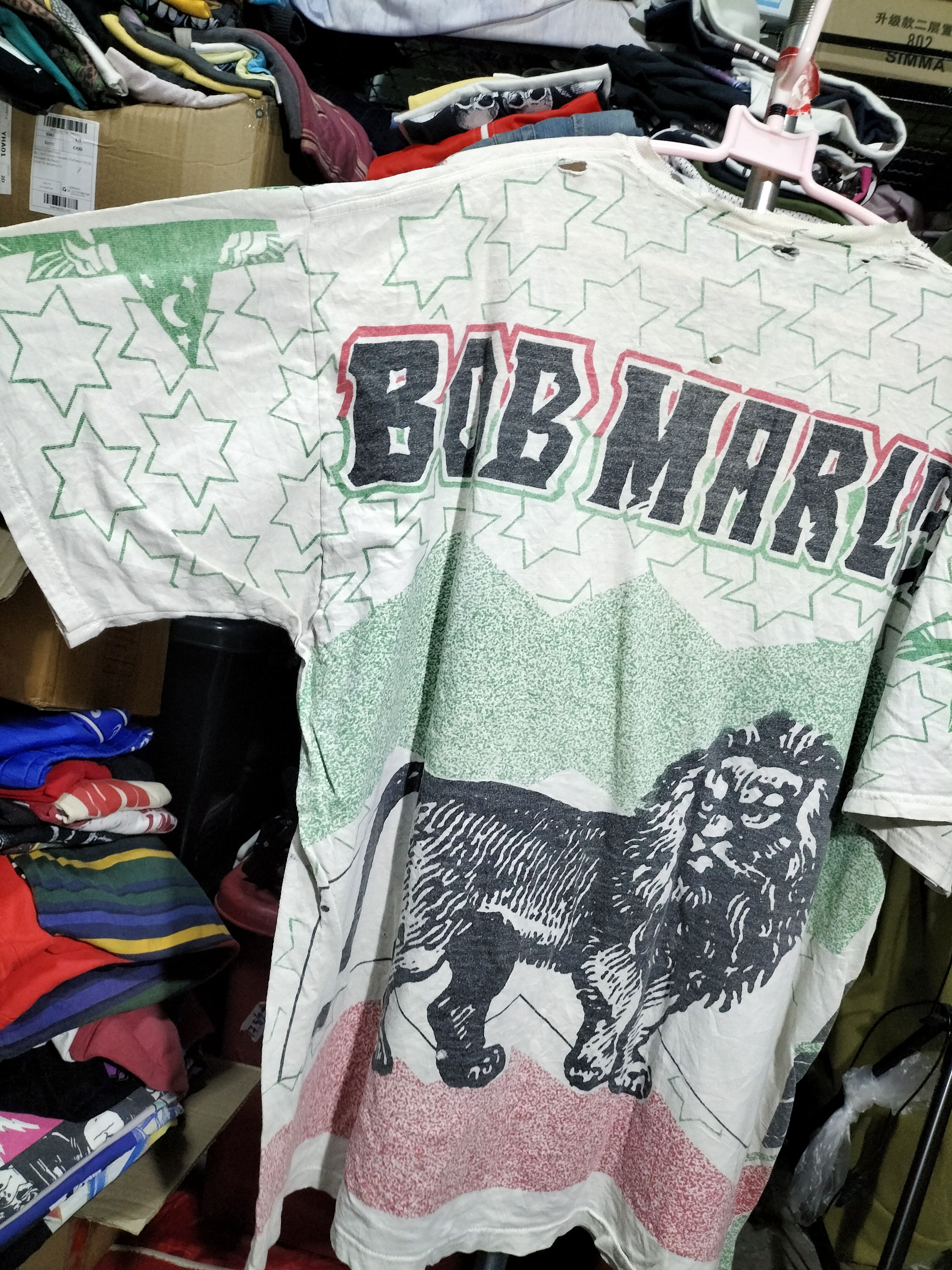 Bob Marley 90s Bob Marley Overprint DISTRESSED Raptees fashion Size US XL / EU 56 / 4 - 4 Thumbnail