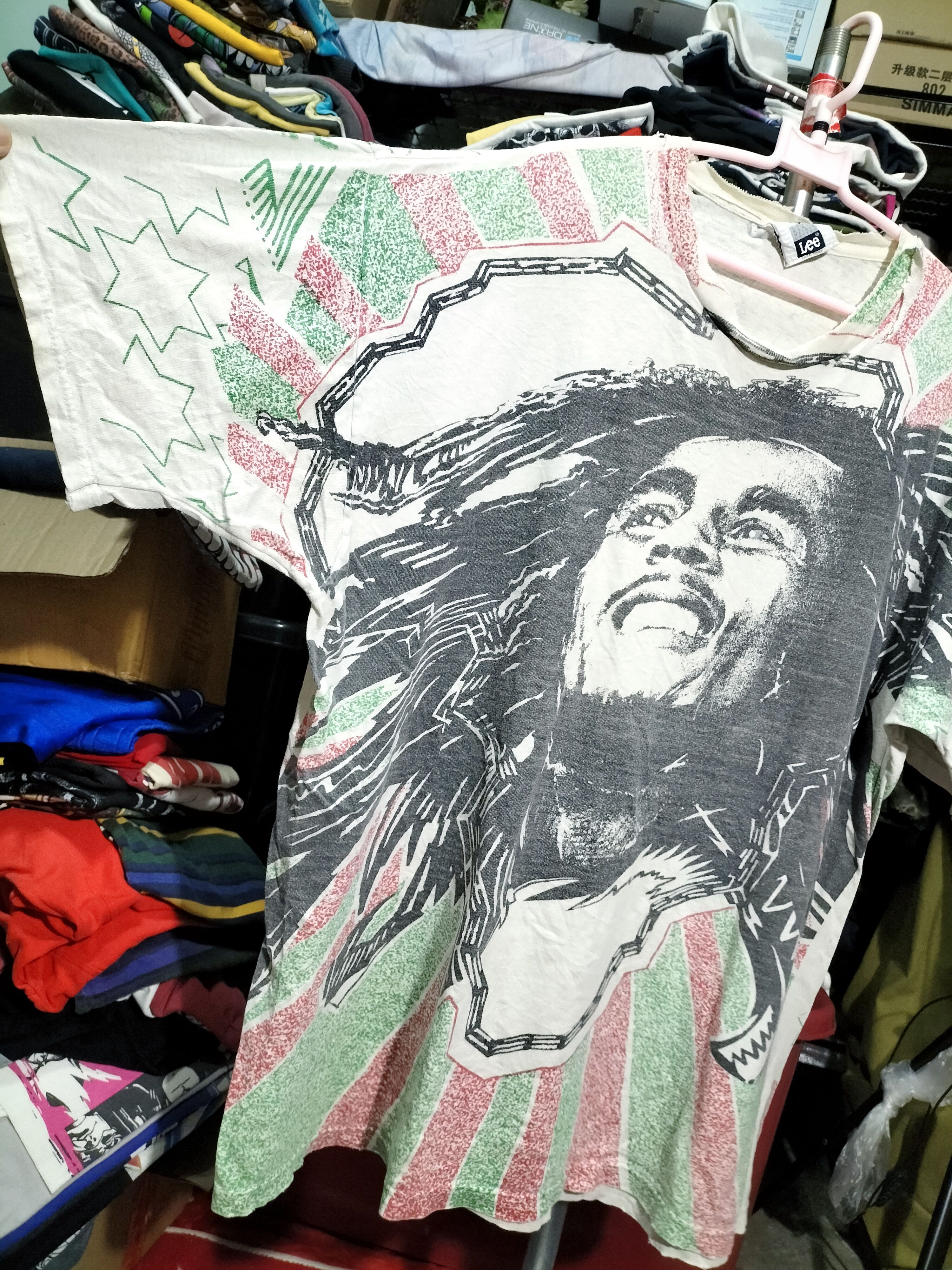 Bob Marley 90s Bob Marley Overprint DISTRESSED Raptees fashion Size US XL / EU 56 / 4 - 2 Thumbnail