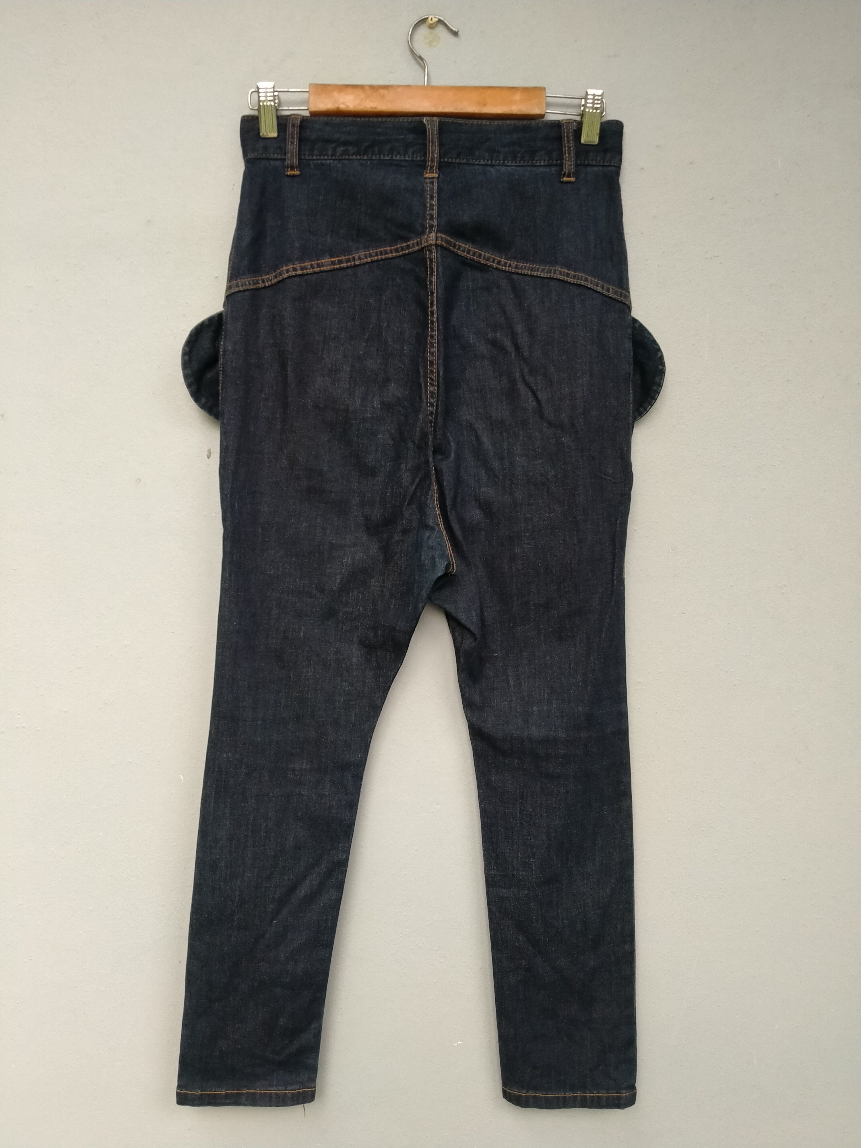 Issey Miyake Vintage Mercibeacoup Baggy Dropcrotch Denim Pant Size US 29 - 10 Thumbnail