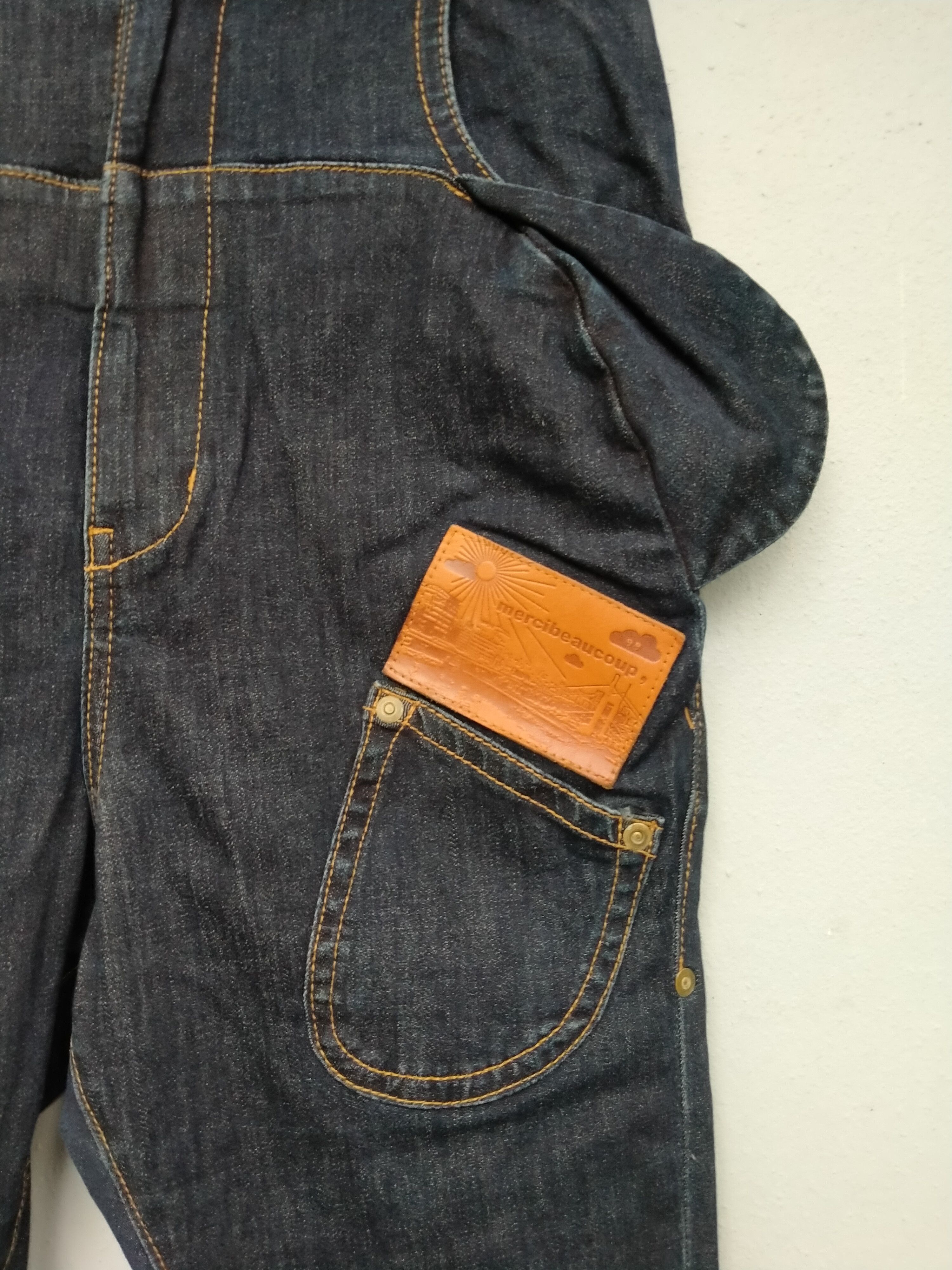 Issey Miyake Vintage Mercibeacoup Baggy Dropcrotch Denim Pant Size US 29 - 8 Thumbnail