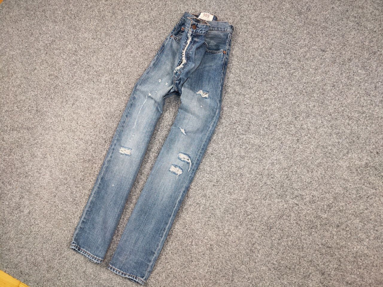 Levi's Vintage 90s Levis 505 Limited Edition Distressed Denim Jeans Size US 34 / EU 50 - 3 Thumbnail