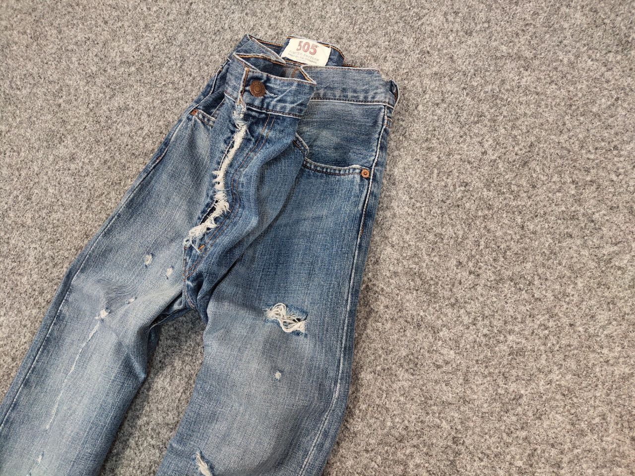 Levi's Vintage 90s Levis 505 Limited Edition Distressed Denim Jeans Size US 34 / EU 50 - 4 Thumbnail