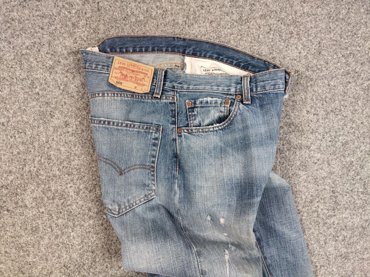 Levi's Vintage 90s Levis 505 Limited Edition Distressed Denim Jeans Size US 34 / EU 50 - 17 Thumbnail