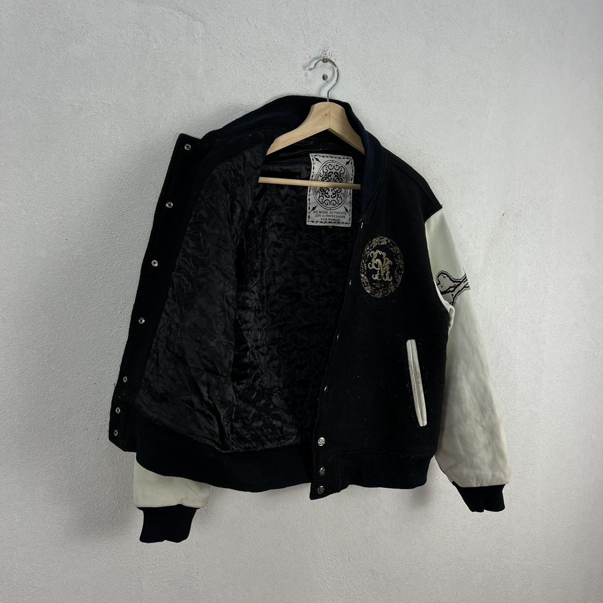 Japanese Brand VINTAGE VARSITY JACKET DEMAGOGUE BIG LOGO EMBROIDERED Size US S / EU 44-46 / 1 - 10 Thumbnail