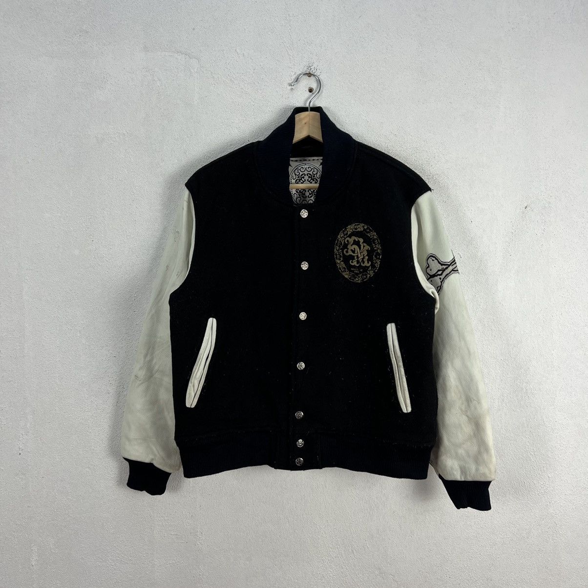 Japanese Brand VINTAGE VARSITY JACKET DEMAGOGUE BIG LOGO EMBROIDERED Size US S / EU 44-46 / 1 - 1 Thumbnail