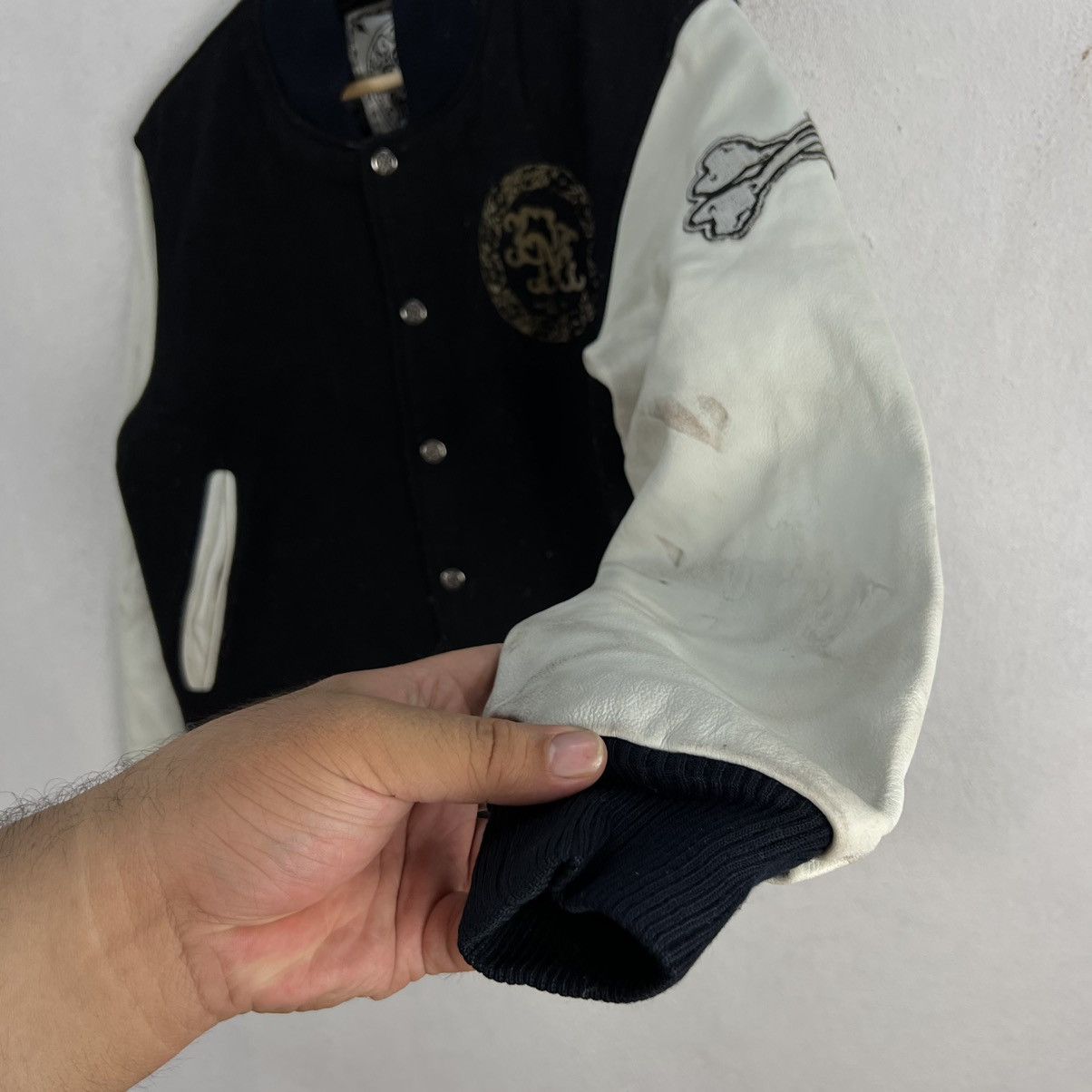 Japanese Brand VINTAGE VARSITY JACKET DEMAGOGUE BIG LOGO EMBROIDERED Size US S / EU 44-46 / 1 - 5 Thumbnail