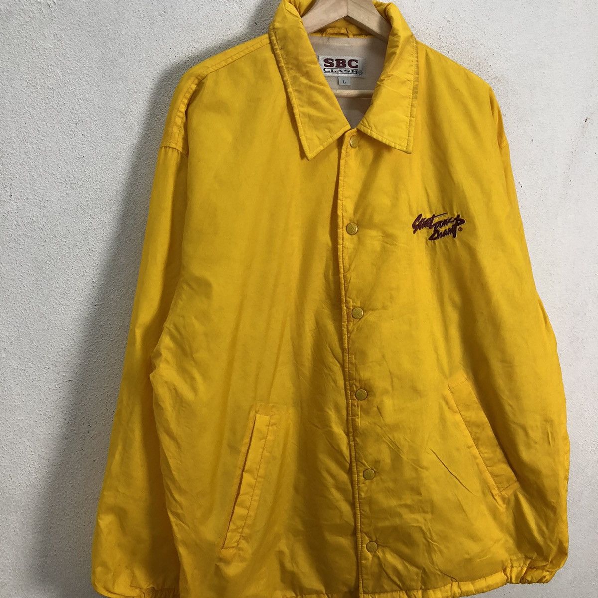Japanese Brand VINTAGE SBC CLASH BIG LOGO COACH JACKET Size US L / EU 52-54 / 3 - 5 Thumbnail