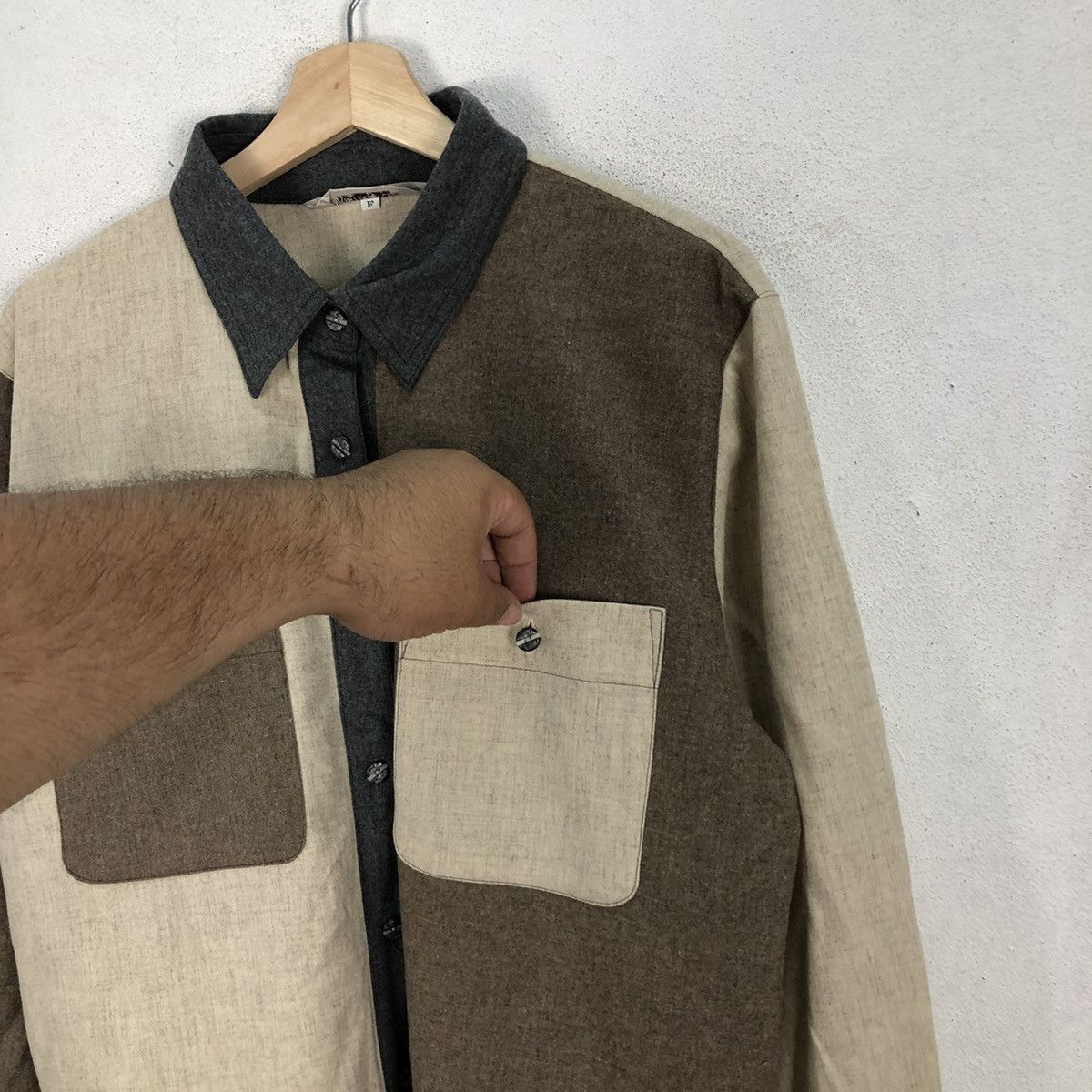 Japanese Brand VINTAGE CHRISTINA ROSSA BUTTON UPS PATCH WORK STYLE DESIGN Size US M / EU 48-50 / 2 - 6 Thumbnail