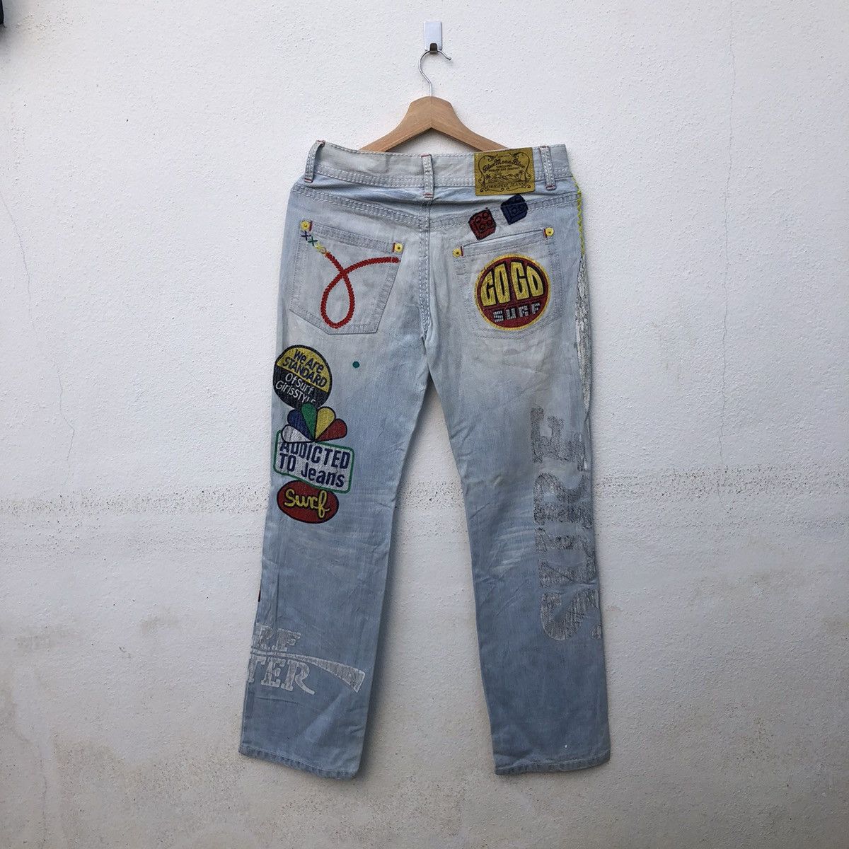 Japanese Brand BLUE MOON BLUE DISTRESSED DENIM INSPIRED BY JUNYA WATANABE Size US 30 / EU 46 - 8 Thumbnail