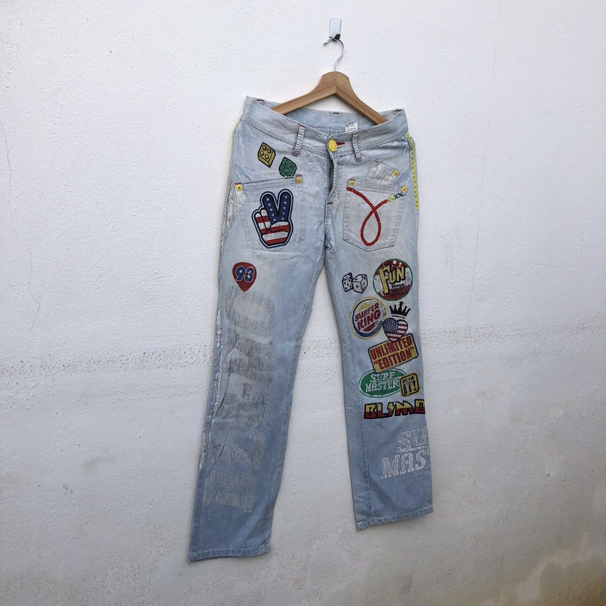 Japanese Brand BLUE MOON BLUE DISTRESSED DENIM INSPIRED BY JUNYA WATANABE Size US 30 / EU 46 - 2 Thumbnail