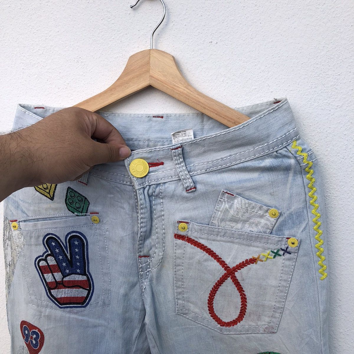 Japanese Brand BLUE MOON BLUE DISTRESSED DENIM INSPIRED BY JUNYA WATANABE Size US 30 / EU 46 - 7 Thumbnail