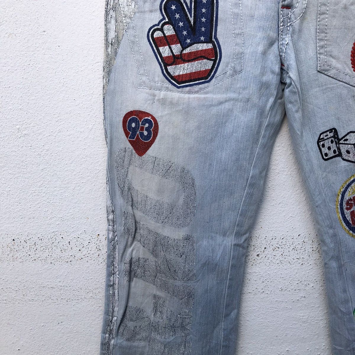 Japanese Brand BLUE MOON BLUE DISTRESSED DENIM INSPIRED BY JUNYA WATANABE Size US 30 / EU 46 - 6 Thumbnail