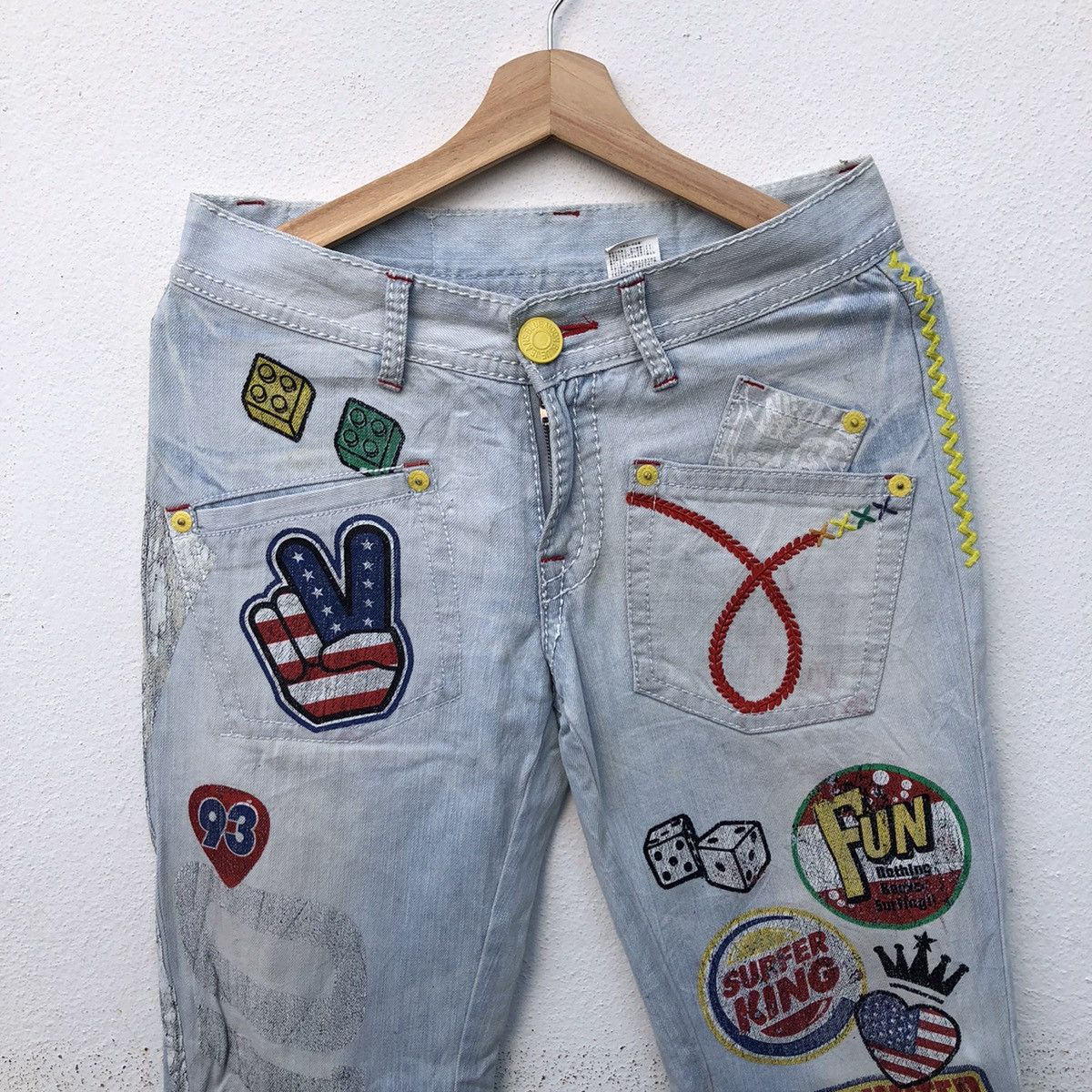 Japanese Brand BLUE MOON BLUE DISTRESSED DENIM INSPIRED BY JUNYA WATANABE Size US 30 / EU 46 - 3 Thumbnail