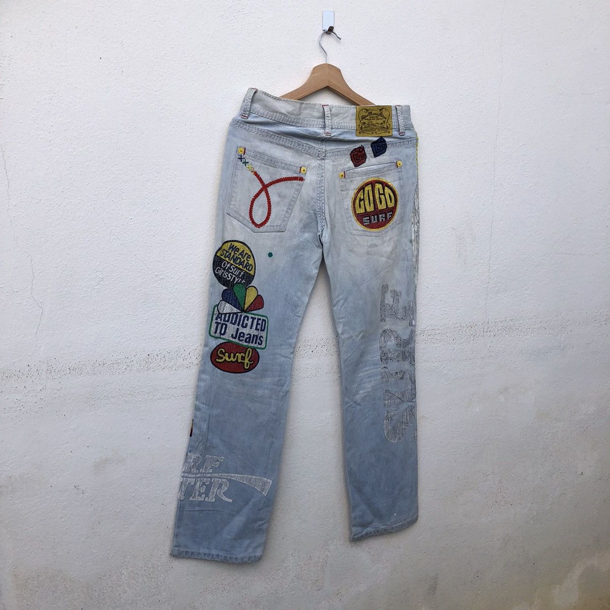 Japanese Brand BLUE MOON BLUE DISTRESSED DENIM INSPIRED BY JUNYA WATANABE Size US 30 / EU 46 - 9 Thumbnail