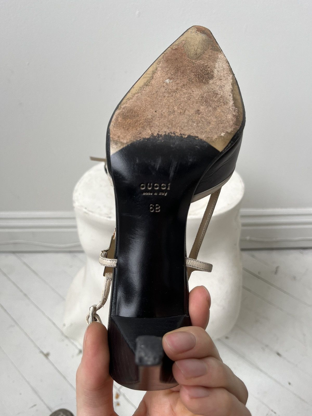 Gucci Vintage 90s Gucci Slingback Kitten Heels Size US 6 / IT 36 - 6 Thumbnail
