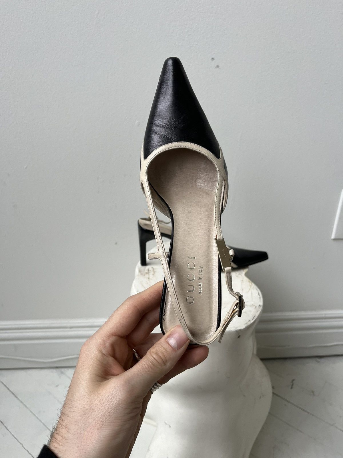 Gucci Vintage 90s Gucci Slingback Kitten Heels Size US 6 / IT 36 - 2 Thumbnail