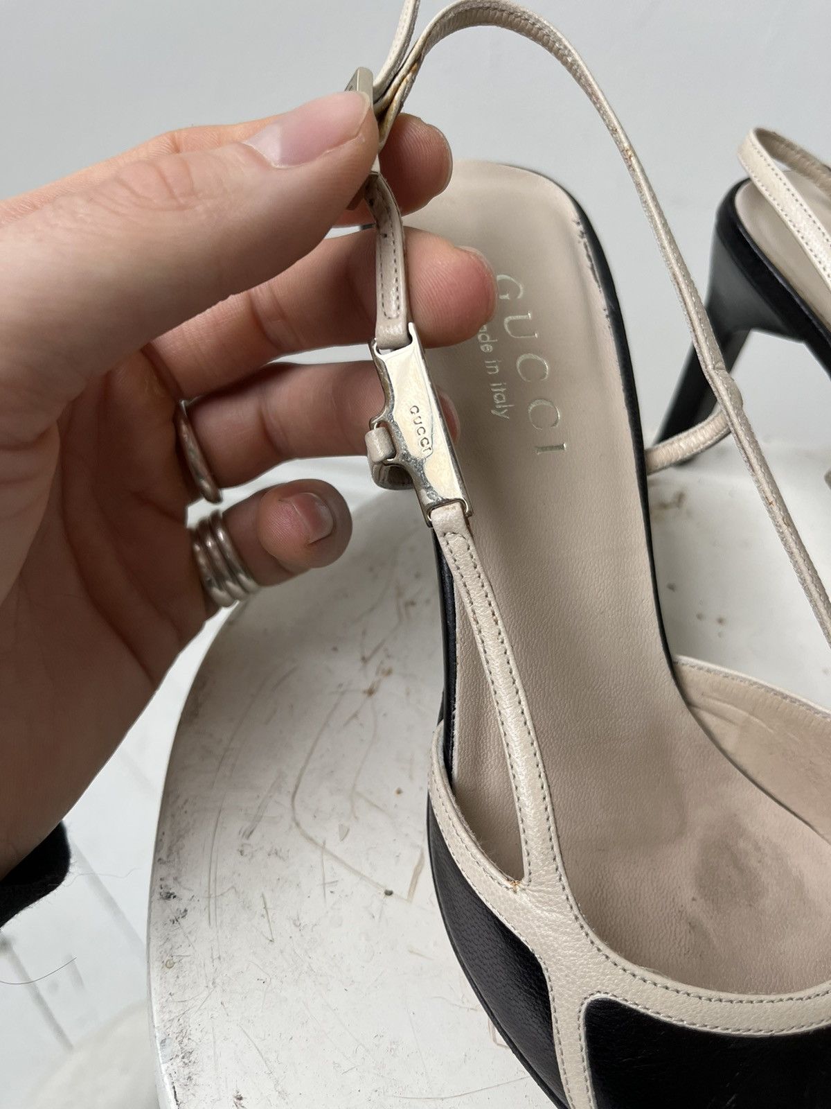 Gucci Vintage 90s Gucci Slingback Kitten Heels Size US 6 / IT 36 - 3 Thumbnail