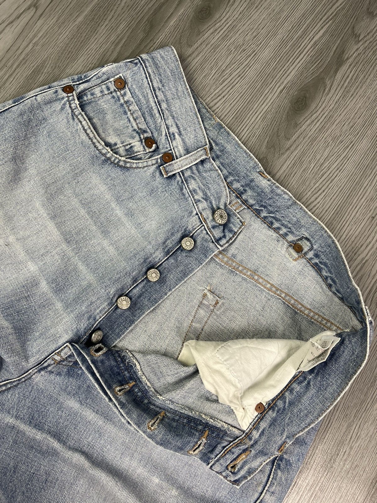 Vintage Gucci Back Buckle Distressed Denim Size US 30 / EU 46 - 10 Thumbnail