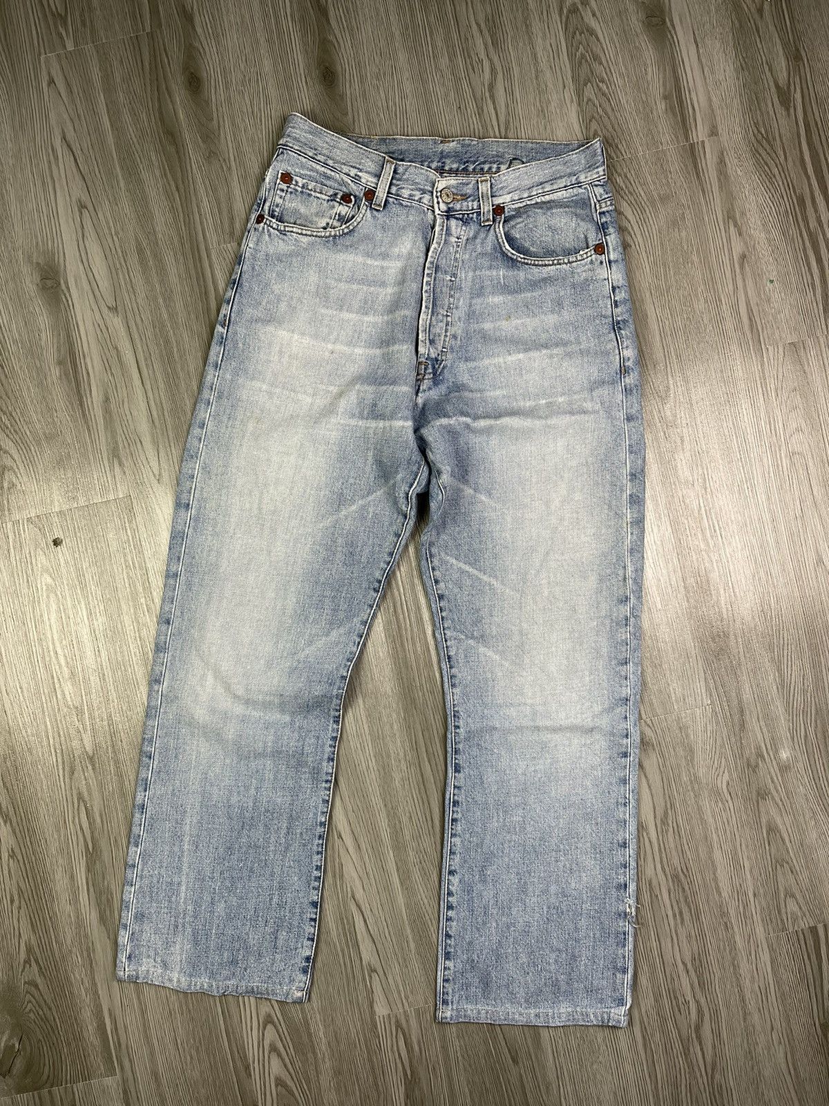 Vintage Gucci Back Buckle Distressed Denim Size US 30 / EU 46 - 3 Thumbnail