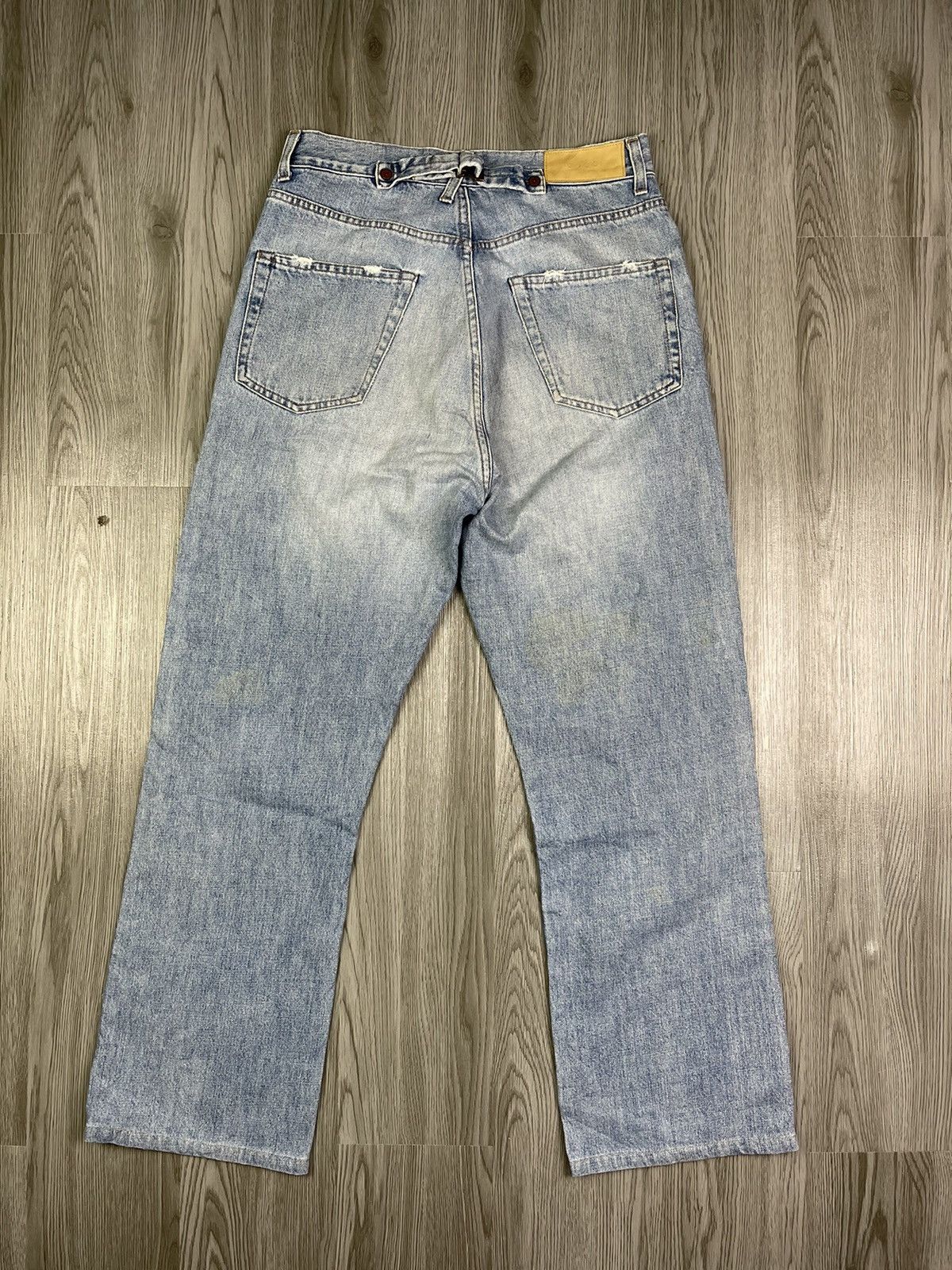 Vintage Gucci Back Buckle Distressed Denim Size US 30 / EU 46 - 4 Thumbnail