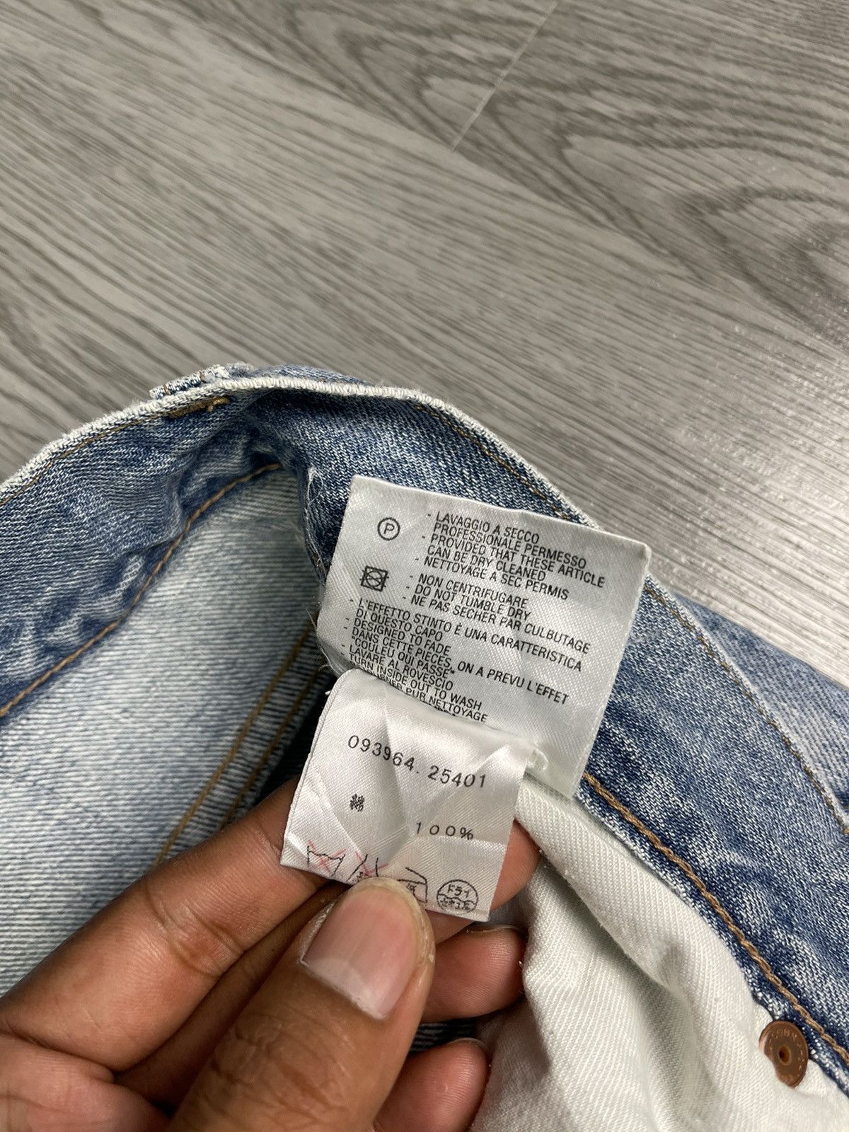 Vintage Gucci Back Buckle Distressed Denim Size US 30 / EU 46 - 15 Thumbnail
