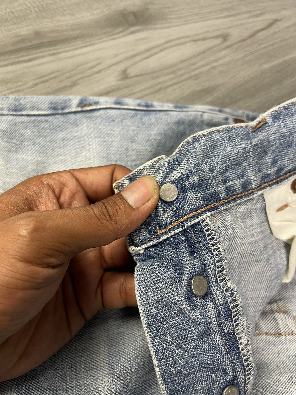 Vintage Gucci Back Buckle Distressed Denim Size US 30 / EU 46 - 11 Thumbnail