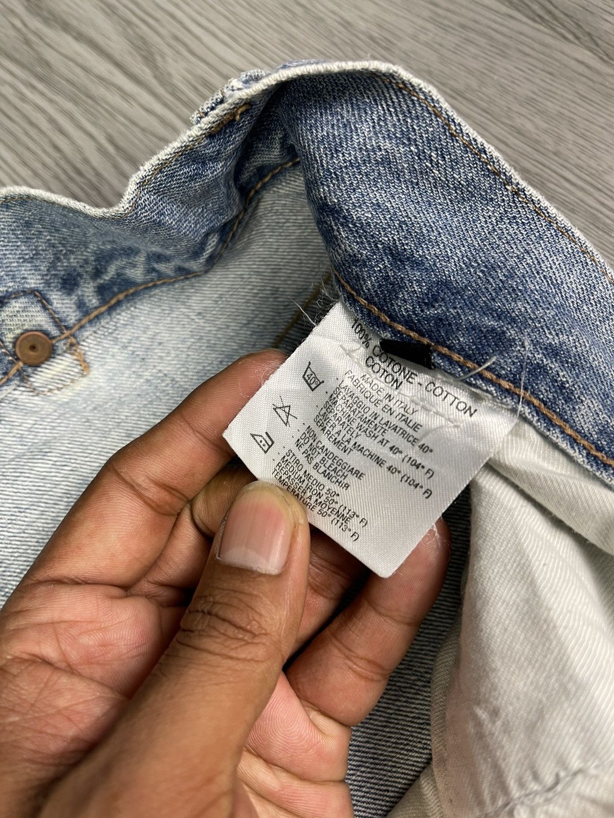 Vintage Gucci Back Buckle Distressed Denim Size US 30 / EU 46 - 14 Thumbnail