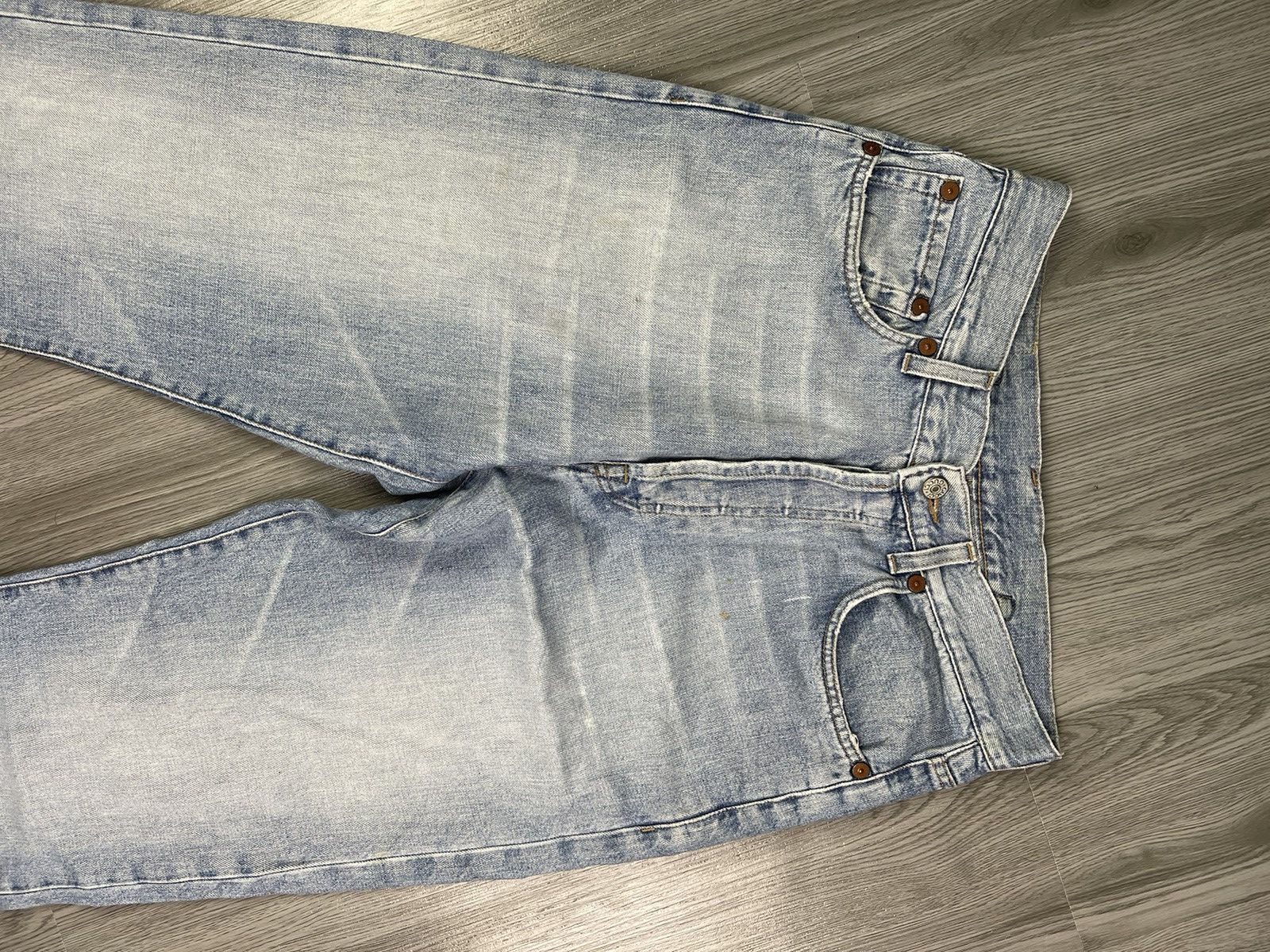 Vintage Gucci Back Buckle Distressed Denim Size US 30 / EU 46 - 5 Thumbnail