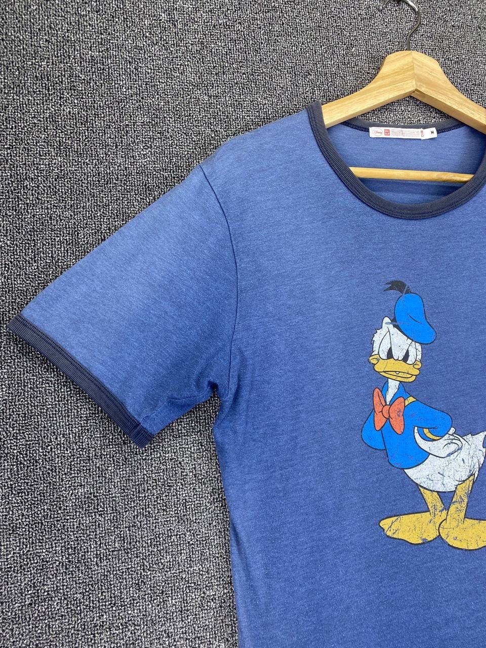 Disney Vintage Donald Duck x Uniqlo Ringer Tee Shirts Size US M / EU 48-50 / 2 - 4 Thumbnail