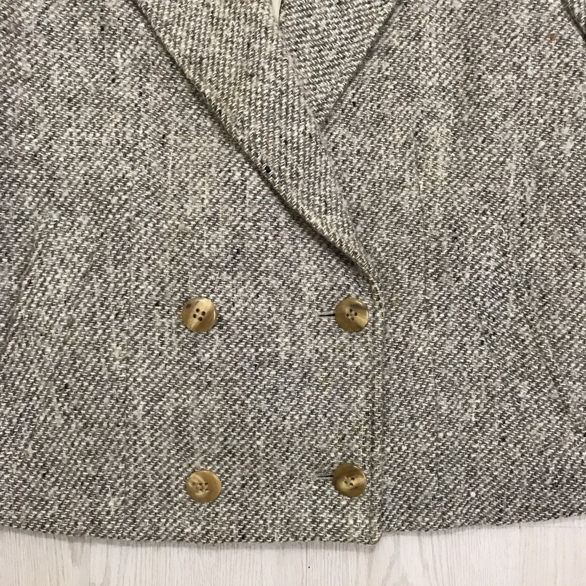 Burberry × Vintage 💥RARE💥 Vintage Burberry Herringbone Wool Classic Jacket Size US S / EU 44-46 / 1 - 4 Thumbnail