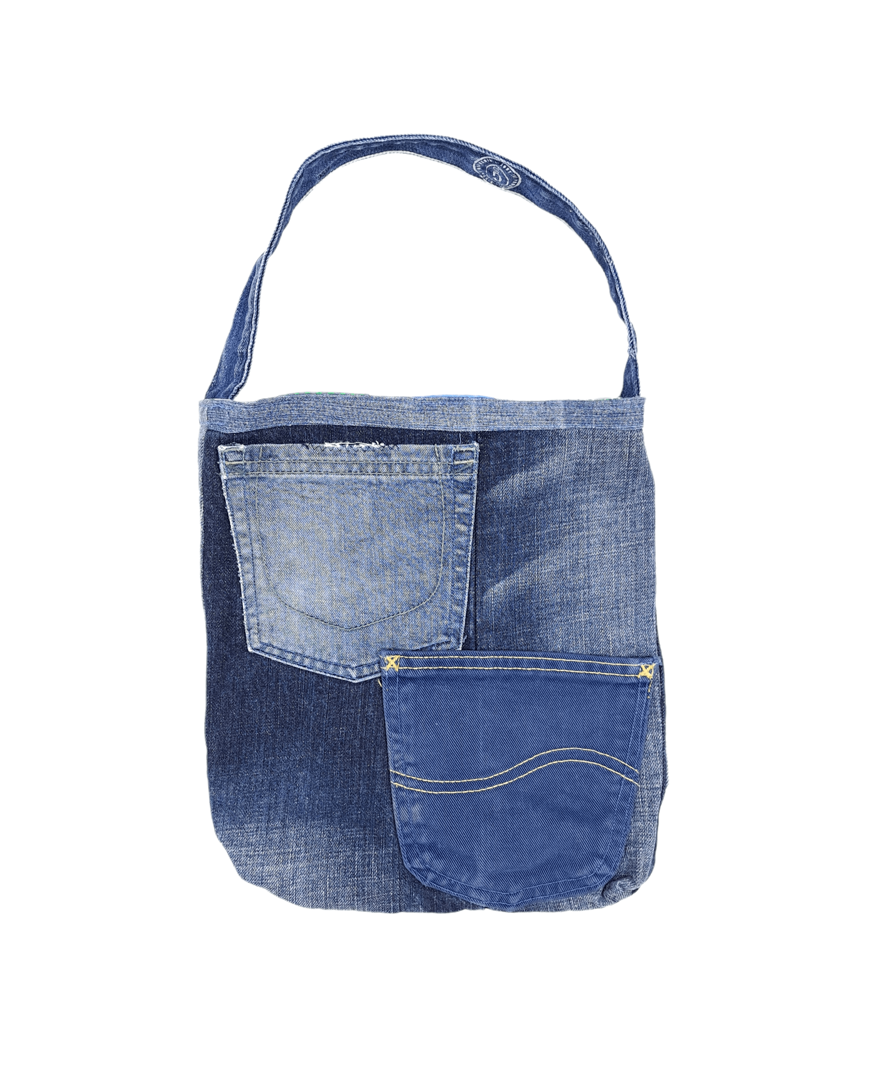 Japanese Brand 💎 00's Y2K VIntage Multi Pocket Custom Denim Jeans Handbag Size ONE SIZE - 1 Thumbnail
